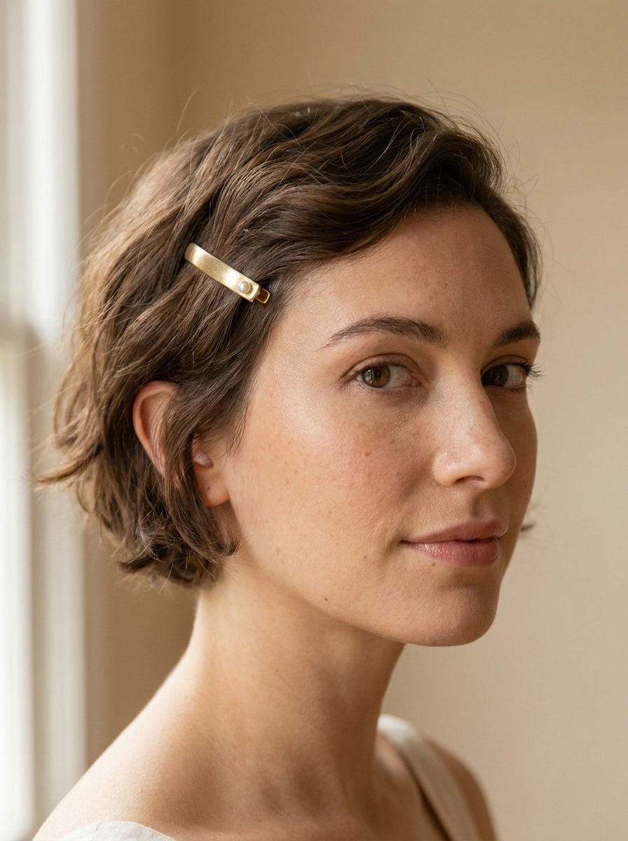 Kurze Haare mit kleiner Haarspange - haarspangen